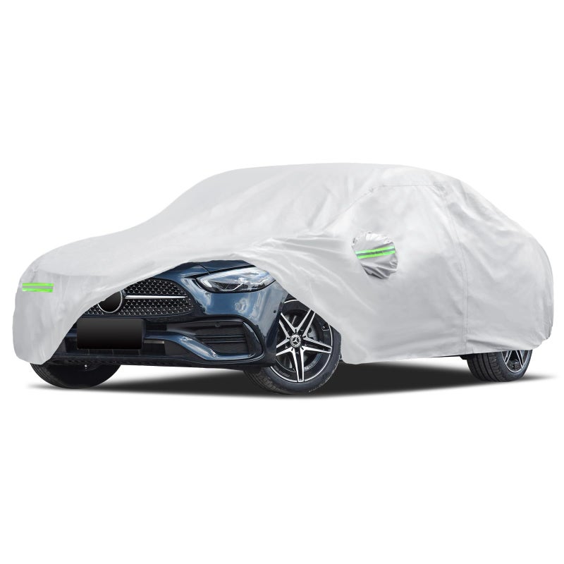 Migaven Waterproof Full Exterior Cover Sun Rain Protection Fit for 2007-2025 BMW 3 Series M3 320i 325i 328i 330i 340i, Silver - Image 1